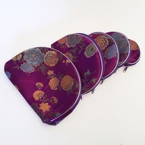 5pc Chinese Silk Cosmetic/Travel Bags!